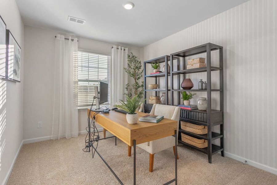 Furnished interior in a model home at Glennview in Kernersville (Image 18).