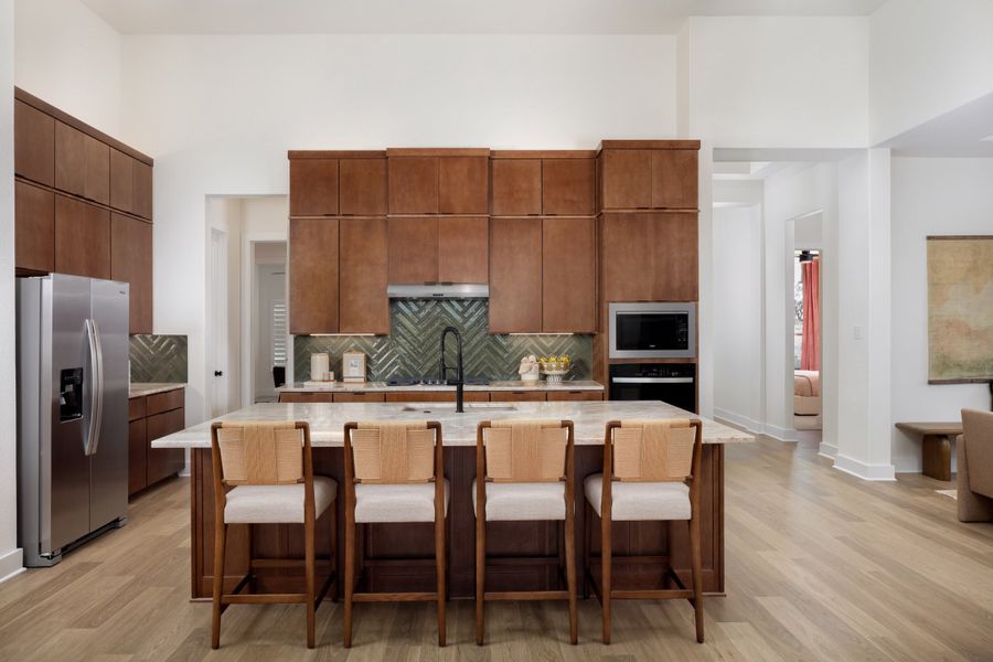 Furnished interior in a model home at Parmer Ranch in Georgetown (Image 9).