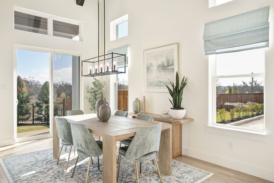 Furnished interior in a model home at Lily Creek at Sutton Fields in Aubrey (Image 66).