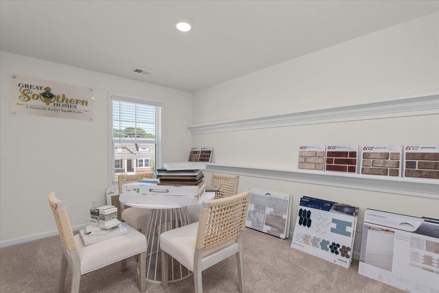 Furnished interior in a model home at Southbridge in Sumter (Image 43).