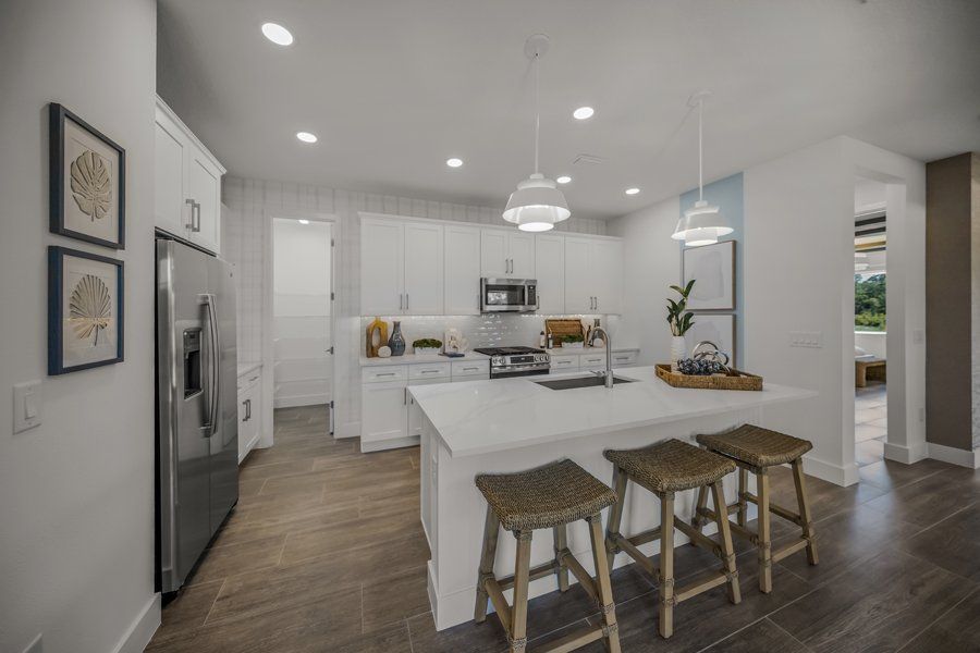 Furnished interior in a model home at Shellstone at Waterside in Sarasota (Image 48).