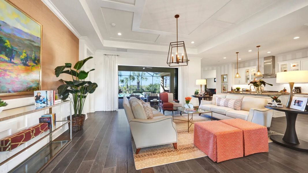 Furnished interior in a model home at Boca Royale Golf & Country Club Real Estate and Homes for Sale in Englewood, FL - Neal Communities in Englewood (Image 7).
