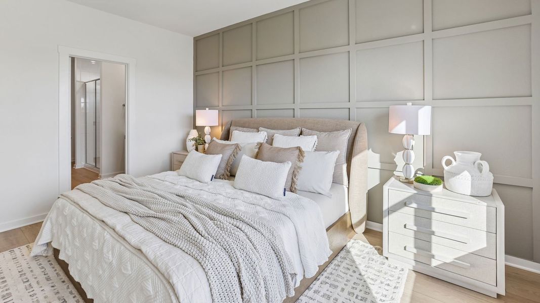 Furnished interior in a model home at Frontier in Mustang Ridge (Image 18).