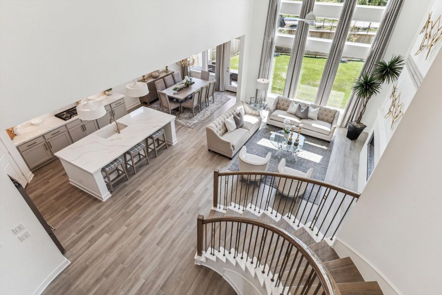 Furnished interior in a model home at The Woodlands Hills – 55' in Willis (Image 22).