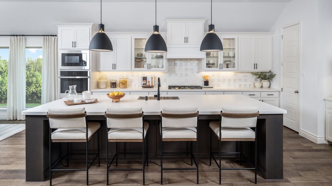 Furnished interior in a model home at Ventana 70' in Fort Worth (Image 6).