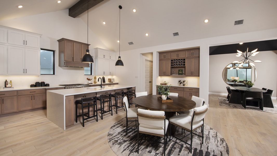 Furnished interior in a model home at The Preserve at Elm Creek 1 Acre in New Braunfels (Image 8).