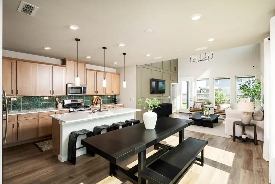 Furnished interior in a model home at Talley Fields in San Antonio (Image 5).