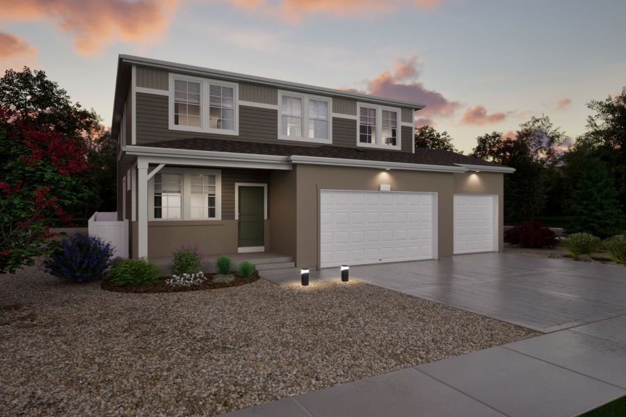 Front exterior of a home in the Brio Collection at Green Valley Ranch community, located in Aurora, CO (Image 4). Front exterior of a home in the Brio Collection at Green Valley Ranch community, located in Aurora, CO (Image 4).