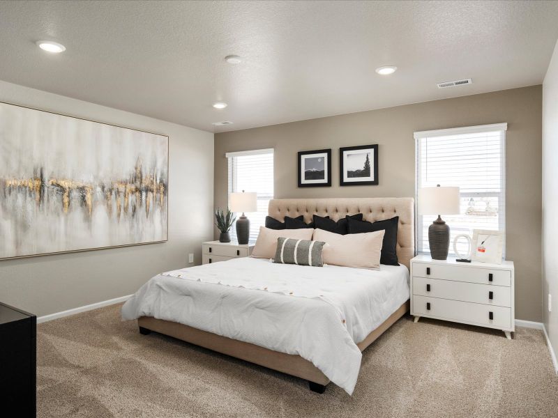 Furnished interior in a model home at Hidden Valley Farm in Severance (Image 8).