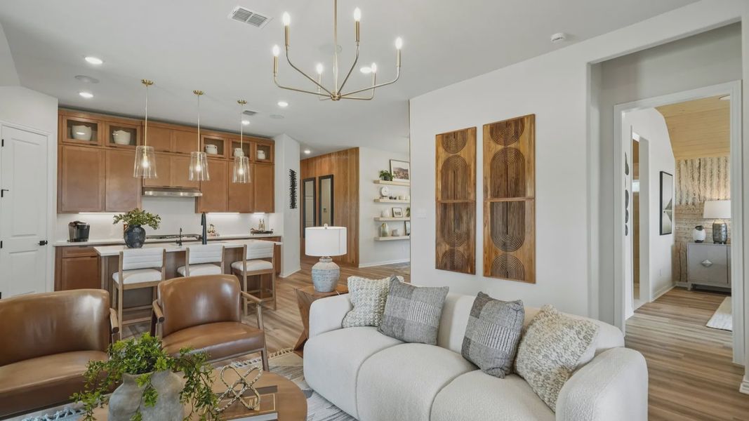 Furnished interior in a model home at Prominence in San Antonio (Image 5). Furnished interior in a model home at Prominence in San Antonio (Image 5).