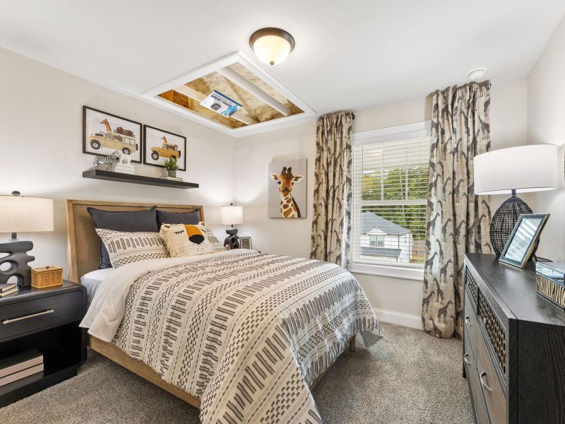 The Jordan floorplan features three secondary bedrooms.