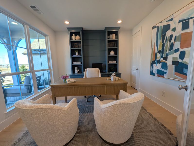Furnished interior in a model home at Landmark in Denton (Image 3).