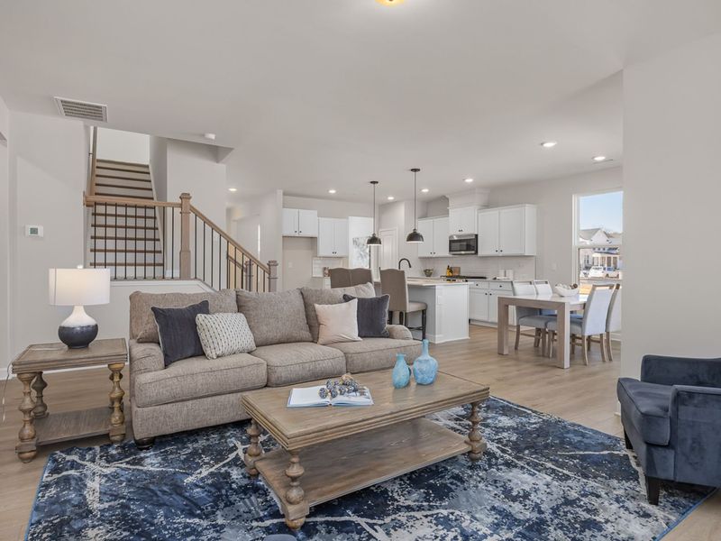 Furnished interior in a model home at Retreat at North Main in Lillington (Image 35).