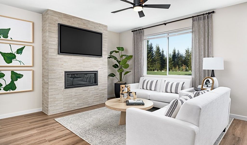 Furnished interior in a model home at Meadowbrook Park in Colorado Springs (Image 9).