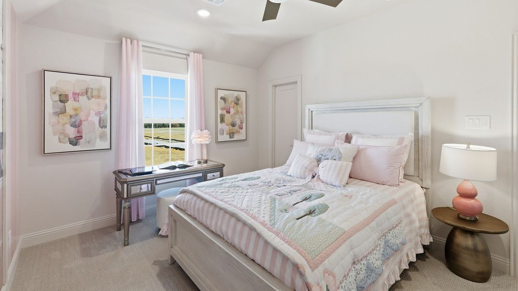 Furnished interior in a model home at Lakeshore Bluffs in Shady Shores (Image 38).