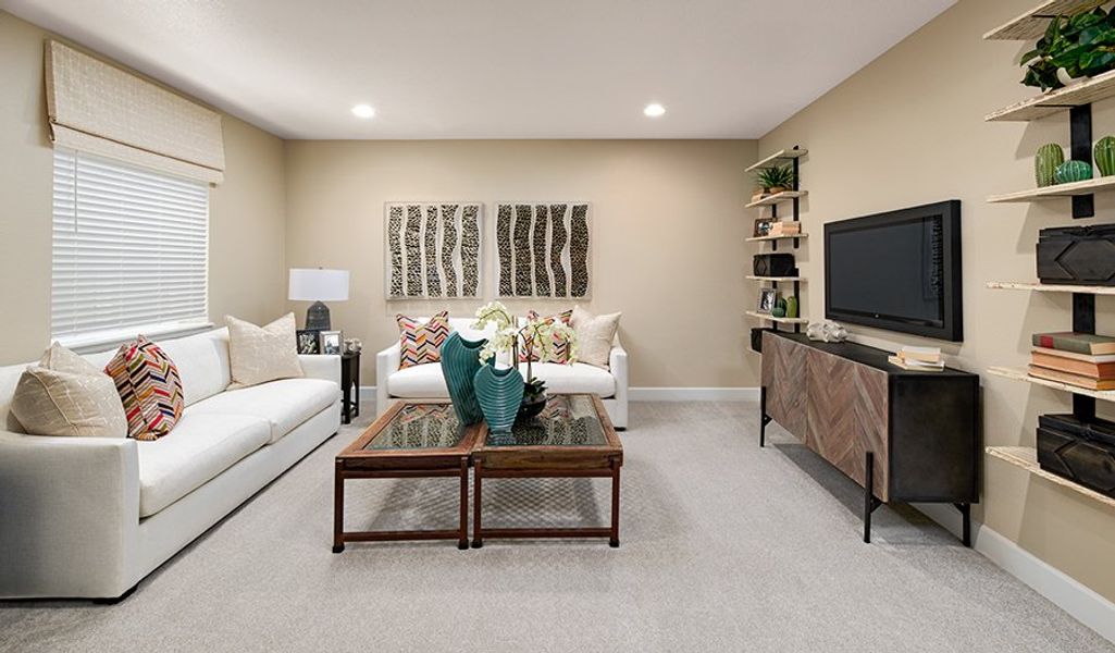 Furnished interior in a model home at Banning Lewis Ranch in Colorado Springs (Image 17).