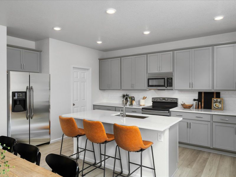 Furnished interior in a model home at Lorson Ranch : The Springs Collection in Colorado Springs (Image 3).