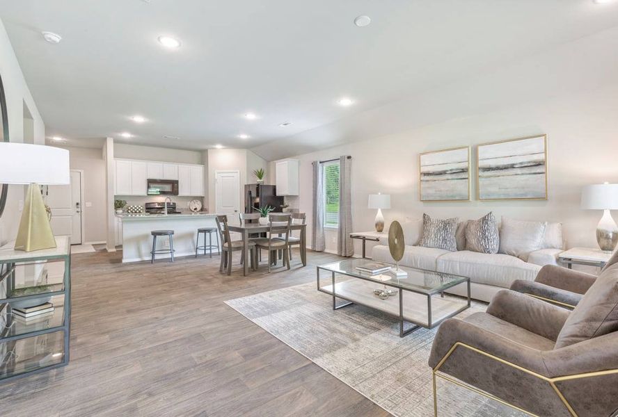 Furnished interior in a model home at Rancho Vista in Corpus Christi (Image 4).