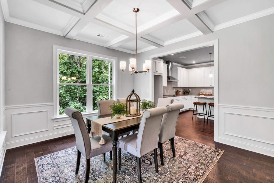 Furnished interior in a model home at The Estates at Hurricane Pointe in Douglasville (Image 34).