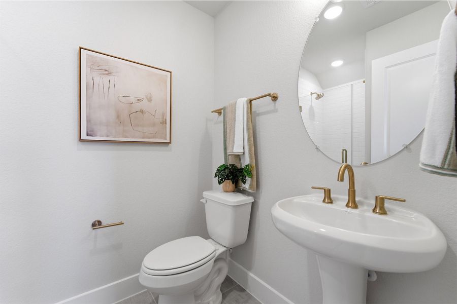 Furnished interior in a model home at Sundance Cove in Crosby (Image 48).