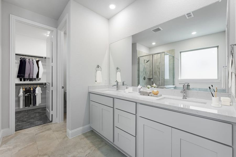 Furnished interior in a model home at The Ranch at Uptown Celina 40s in Celina (Image 51).