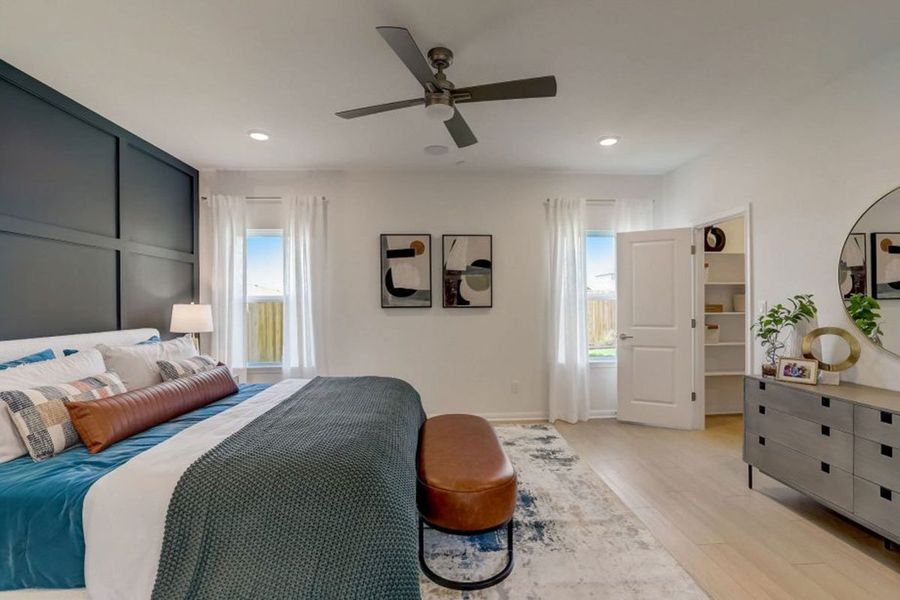 Furnished interior in a model home at Village at Three Oaks in Seguin (Image 7).
