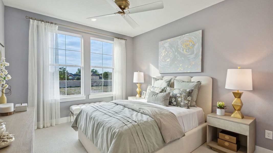 Furnished interior in a model home at The Reserve at Watters in Allen (Image 33).
