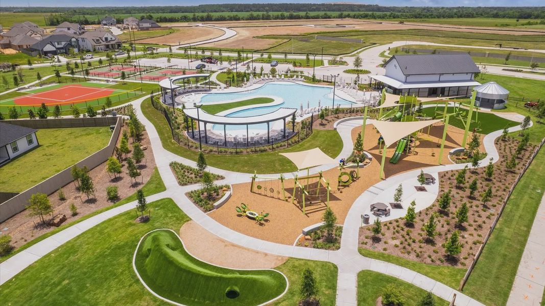 Experience luxury living at Westland Ranch with a modern pool, sports courts, and landscaped paths in tranquil Texas. Experience luxury living at Westland Ranch with a modern pool, sports courts, and landscaped paths in tranquil Texas.