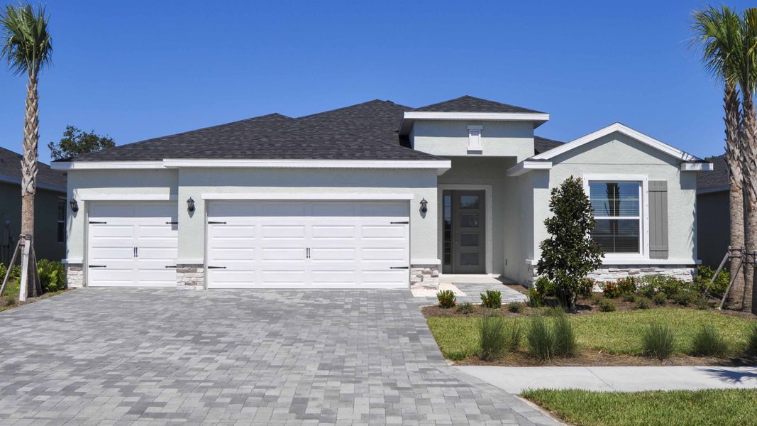 Front exterior of a home in the Legacy Preserve community, located in Parrish, FL (Image 17). Front exterior of a home in the Legacy Preserve community, located in Parrish, FL (Image 17).