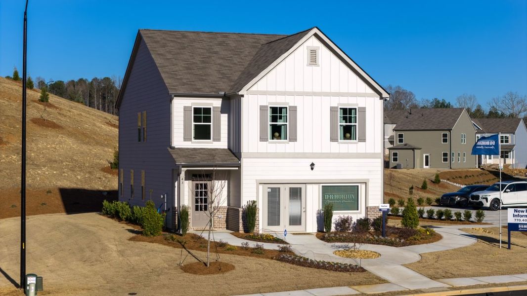 Front exterior of a home in the Sheffield Highlands community, located in Dallas, GA (Image 4).