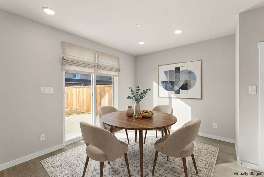 Furnished interior in a model home at Woodbridge Townhomes in Wylie (Image 26).