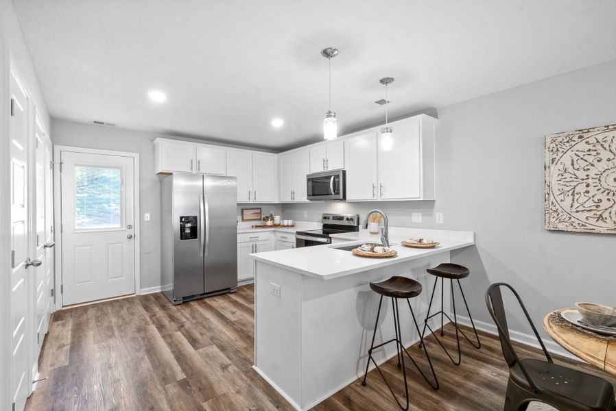 Furnished interior in a model home at Lexington Place Townhomes in Clarksville (Image 13). Furnished interior in a model home at Lexington Place Townhomes in Clarksville (Image 13).