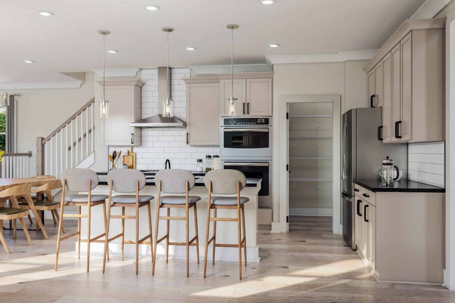 Furnished interior in a model home at Chatham Park in Pittsboro (Image 28).
