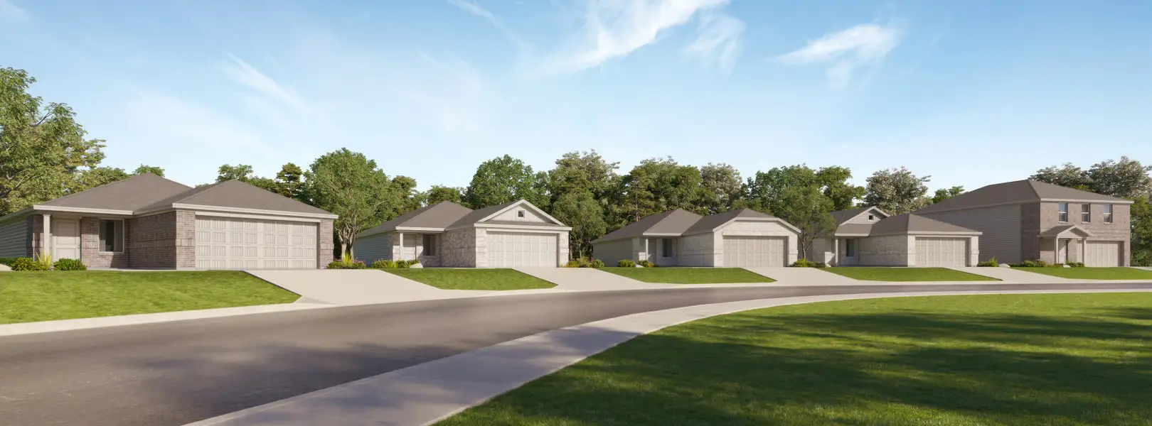 Grove Core Cottage 1 Side Brick Streetscape