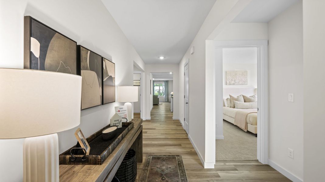 Furnished interior in a model home at Timber Creek in Rossville (Image 3).