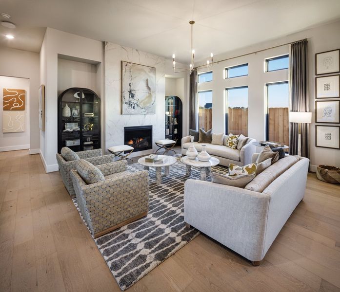 Furnished interior in a model home at Harvest Green in Richmond (Image 9).