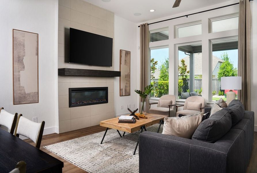 Furnished interior in a model home at Bridgeland: Bridgeland 40' Homesites in Cypress (Image 8).