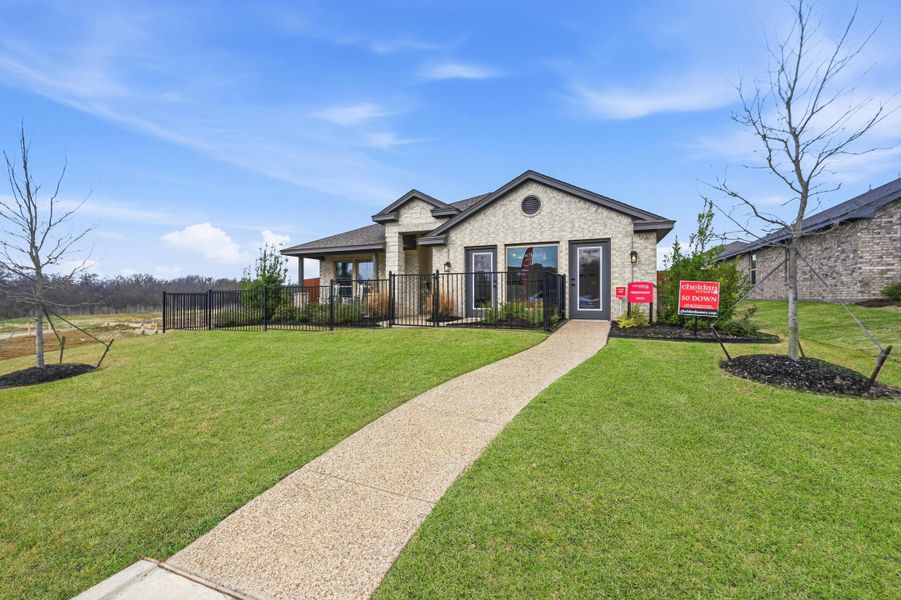 Front exterior of a home in the Trail Creek community, located in Cleburne, TX (Image 3).