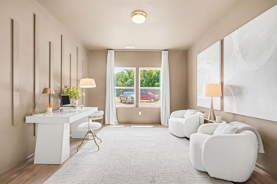 Furnished interior in a model home at Wendell Springs in Wendell (Image 9). Furnished interior in a model home at Wendell Springs in Wendell (Image 9).