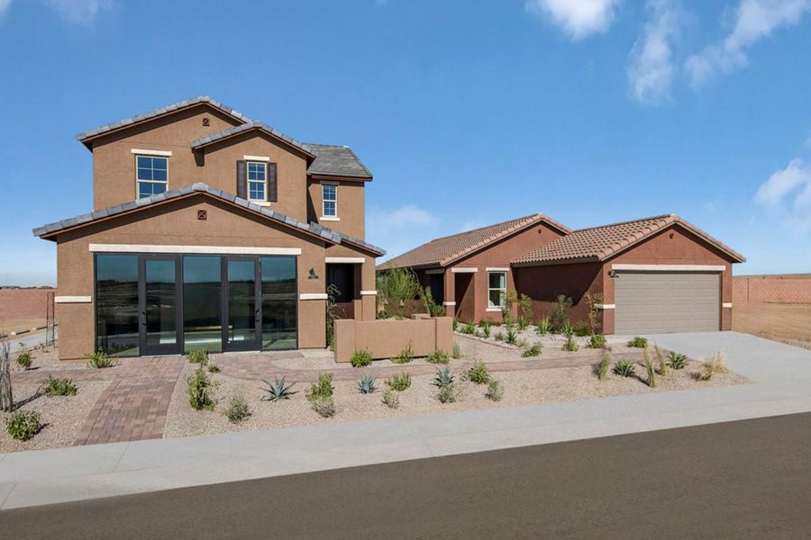 Front exterior of a home in the Mandarina Reserve community, located in Marana, AZ (Image 4).