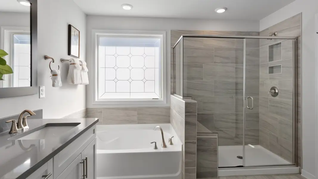 Furnished interior in a model home at Lybrook Village in Bermuda Run (Image 11). Furnished interior in a model home at Lybrook Village in Bermuda Run (Image 11).