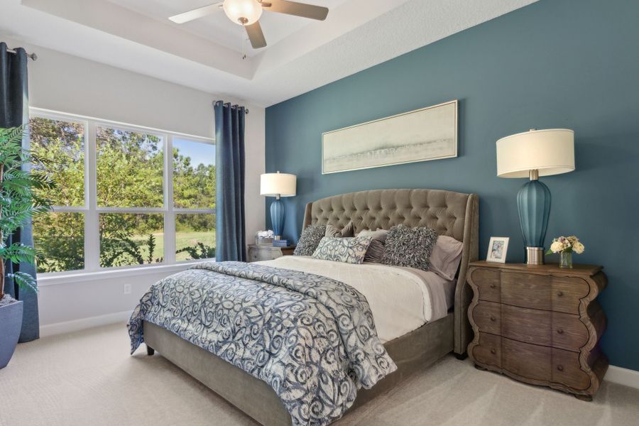 Furnished interior in a model home at Katie Cove in Jacksonville (Image 18).