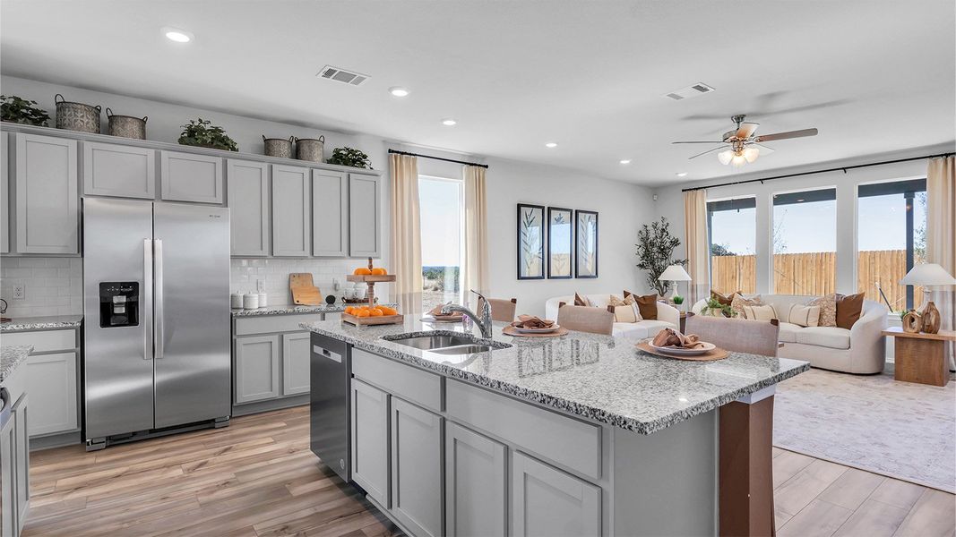 Furnished interior in a model home at Turnbo Ranch in Killeen (Image 9).