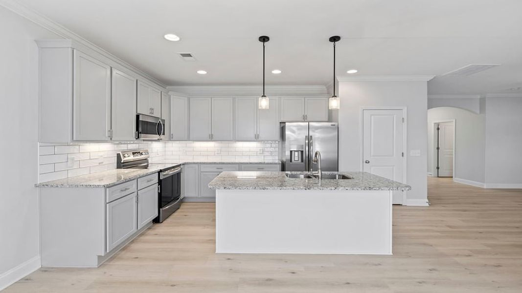 Furnished interior in a model home at Hampshire Heights in Moore (Image 7).