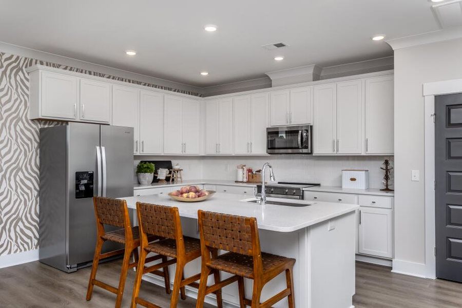 Furnished interior in a model home at Black Forest Pointe in Benson (Image 11).