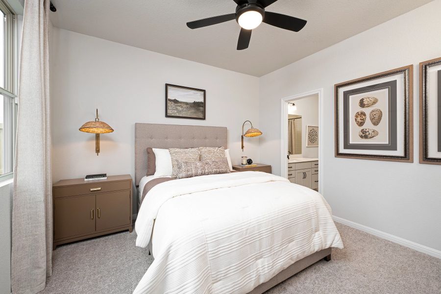 Furnished interior in a model home at The Trails at Carmel 40s in Pflugerville (Image 5).