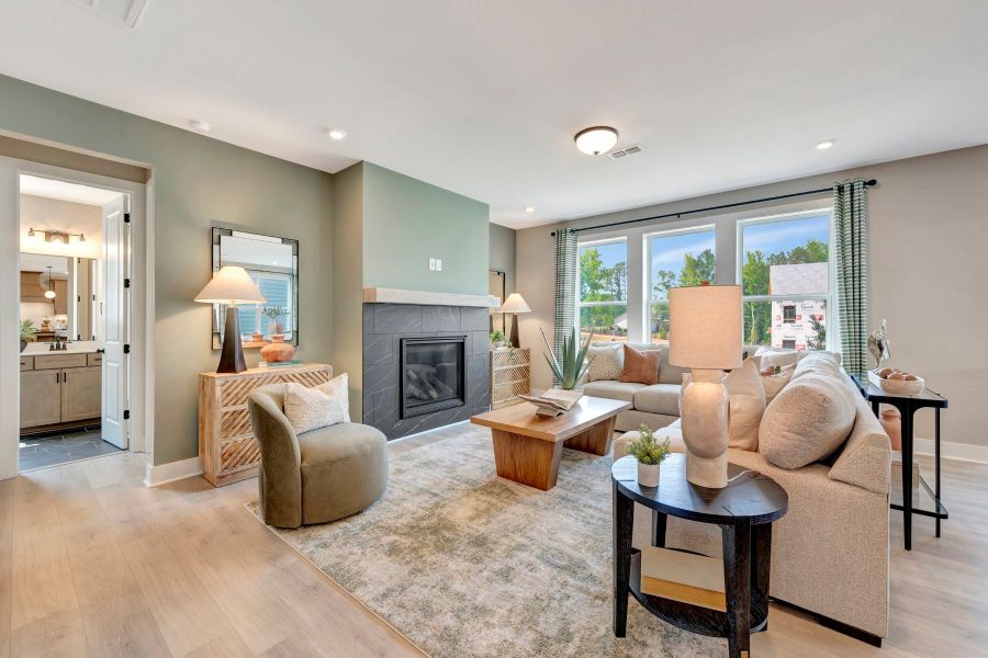 Furnished interior in a model home at Friendship Village in Apex (Image 5).