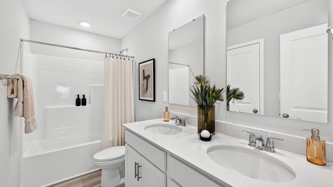 Furnished interior in a model home at Twinleaf Meadows in Monroe (Image 34).