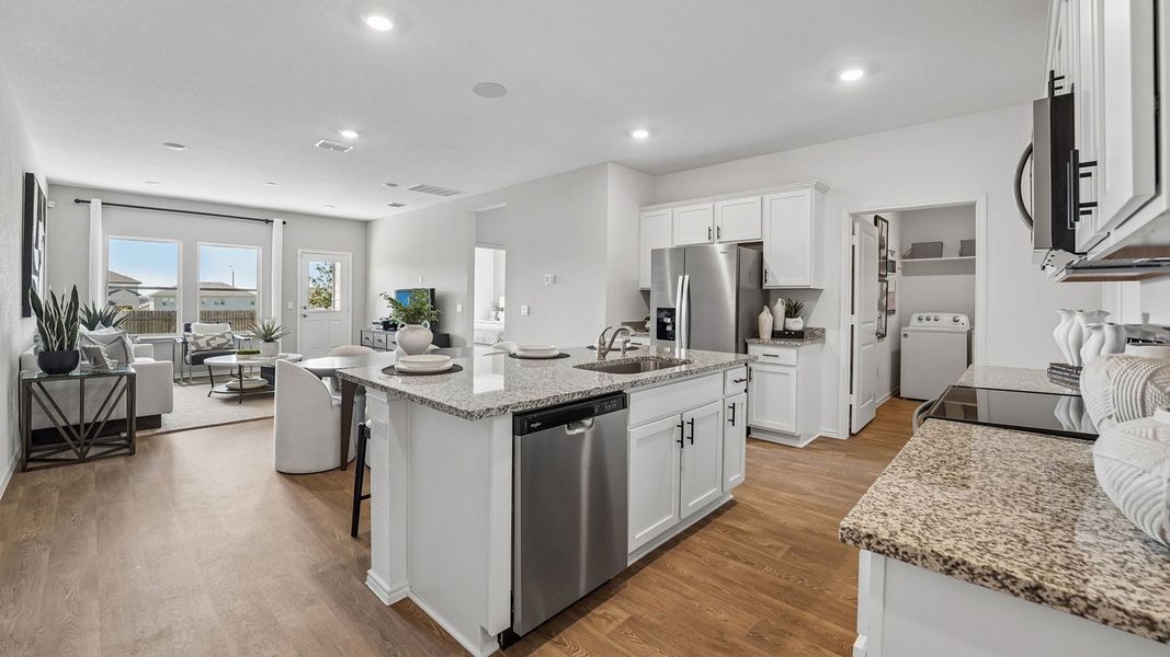 Furnished interior in a model home at Palomino in Manor (Image 21).