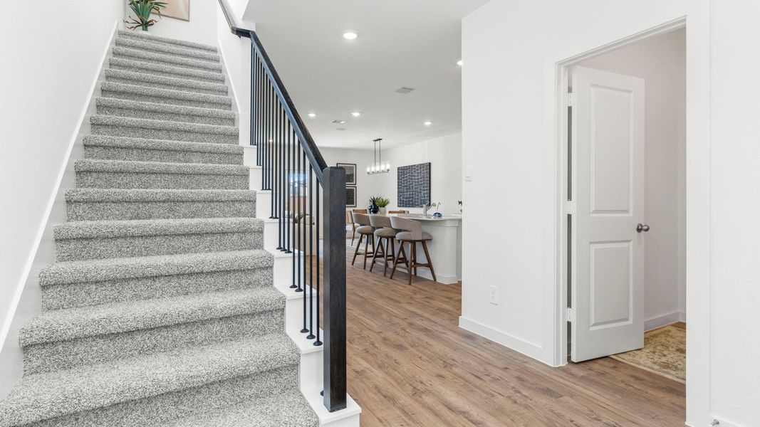 Furnished interior in a model home at Villarosa at Tamarron in Katy (Image 40).